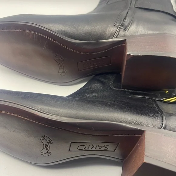 SARTO By Franco Sarto Black Ankle Boots - Size 9 - Picture 5 of 5
